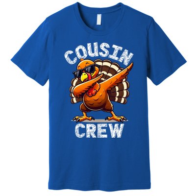 Cousin Crew Dabbing Turkey Thanksgiving Celebration Cute Gift Premium T-Shirt