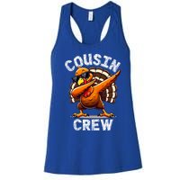 Cousin Crew Dabbing Turkey Thanksgiving Celebration Cute Gift Women's Racerback Tank