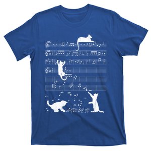 Cute Cat Distressed Music Notes Kitty Piano Musician Meaningful Gift T-Shirt