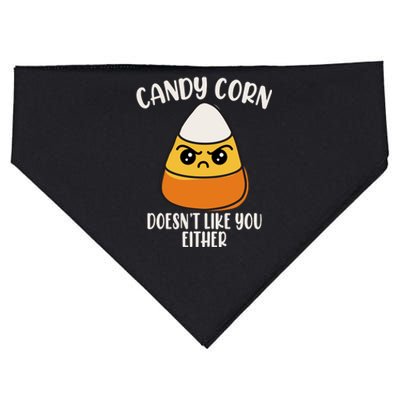 Candy Corn Doesnt Like You Either Funny Halloween USA-Made Doggie Bandana