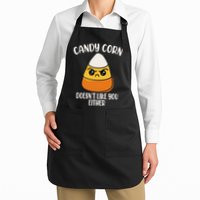 Candy Corn Doesnt Like You Either Funny Halloween Apron