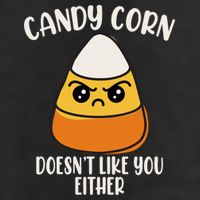 Candy Corn Doesnt Like You Either Funny Halloween Beanie