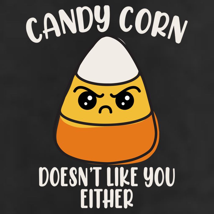 Candy Corn Doesnt Like You Either Funny Halloween Beanie
