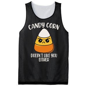 Candy Corn Doesnt Like You Either Funny Halloween Mesh Reversible Basketball Jersey Tank