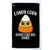 Candy Corn Doesnt Like You Either Funny Halloween Golf Towel