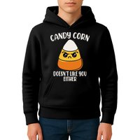 Candy Corn Doesnt Like You Either Funny Halloween Kids Hoodie