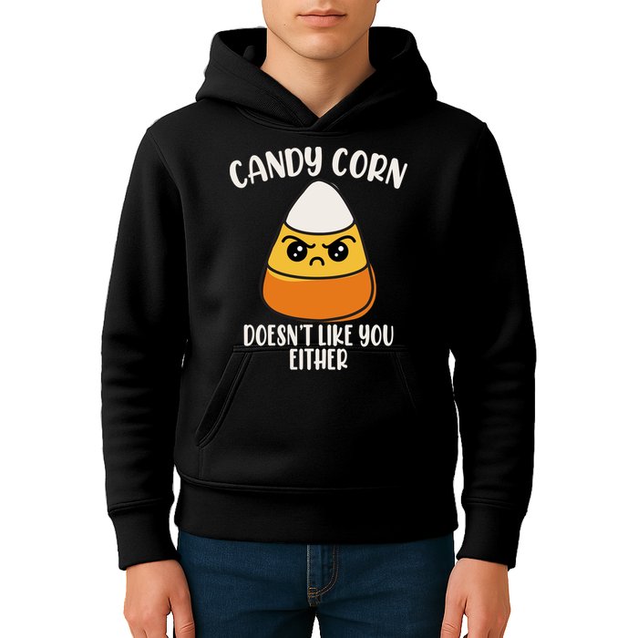 Candy Corn Doesnt Like You Either Funny Halloween Kids Hoodie