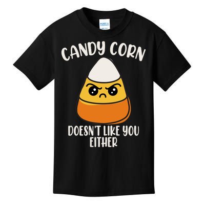 Candy Corn Doesnt Like You Either Funny Halloween Kids T-Shirt