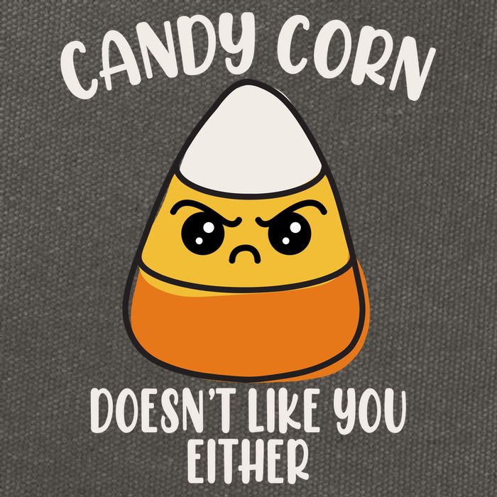 Candy Corn Doesnt Like You Either Funny Halloween Cotton Canvas Backpack