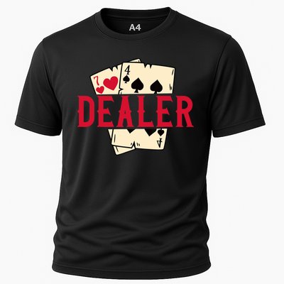 Casino Card Dealer I Poker I Blackjack Cooling Performance Crew T-Shirt