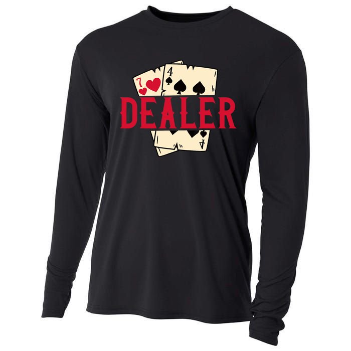 Casino Card Dealer I Poker I Blackjack Cooling Performance Long Sleeve Crew