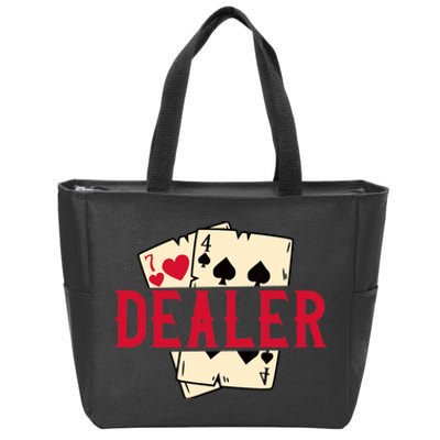 Casino Card Dealer I Poker I Blackjack Zip Tote Bag