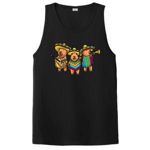 Capybara Cinco De Mayo Mexican Band Musician Women PosiCharge Competitor Tank