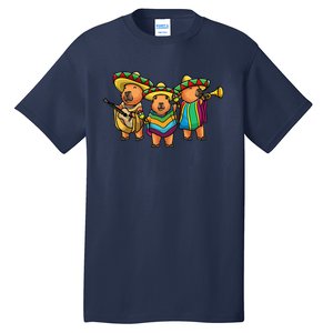 Capybara Cinco De Mayo Mexican Band Musician Women Tall T-Shirt