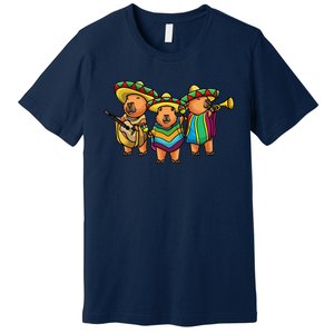 Capybara Cinco De Mayo Mexican Band Musician Women Premium T-Shirt