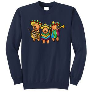 Capybara Cinco De Mayo Mexican Band Musician Women Tall Sweatshirt