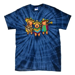 Capybara Cinco De Mayo Mexican Band Musician Women Tie-Dye T-Shirt