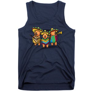 Capybara Cinco De Mayo Mexican Band Musician Women Tank Top