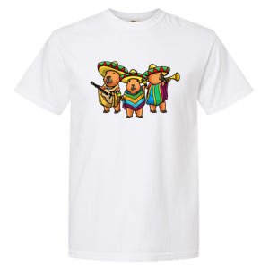 Capybara Cinco De Mayo Mexican Band Musician Women Garment-Dyed Heavyweight T-Shirt