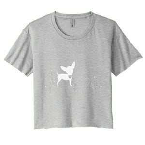 Cute Chihuahua Dog Heartbeat For Women Women's Crop Top Tee