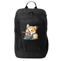 Chubby Corgi Dog Anime Eating Ramen Cute City Backpack