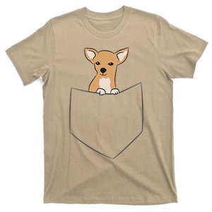 Cute Chihuahua Dog In Pocket Funny Chihuahua T-Shirt