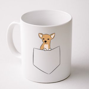 Cute Chihuahua Dog In Pocket Funny Chihuahua Coffee Mug