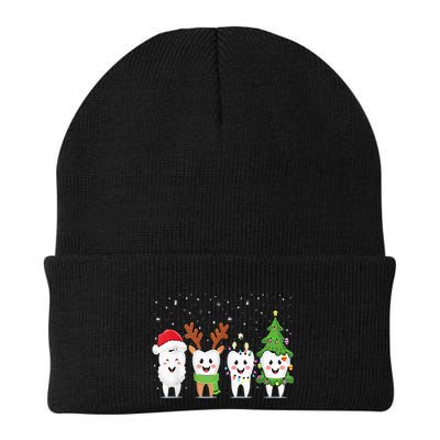 Cute Christmas Dental Tooth Characters Fun Holiday Dentist Beanie