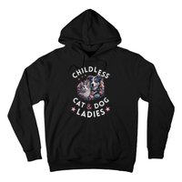 Childless Cat & Dog Ladies Voting For Kamala President 2024 Hoodie