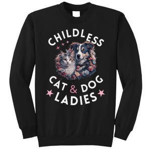 Childless Cat & Dog Ladies Voting For Kamala President 2024 Sweatshirt