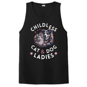 Childless Cat & Dog Ladies Voting For Kamala President 2024 PosiCharge Competitor Tank