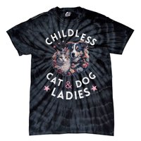 Childless Cat & Dog Ladies Voting For Kamala President 2024 Tie-Dye T-Shirt