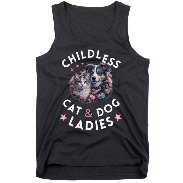 Childless Cat & Dog Ladies Voting For Kamala President 2024 Tank Top