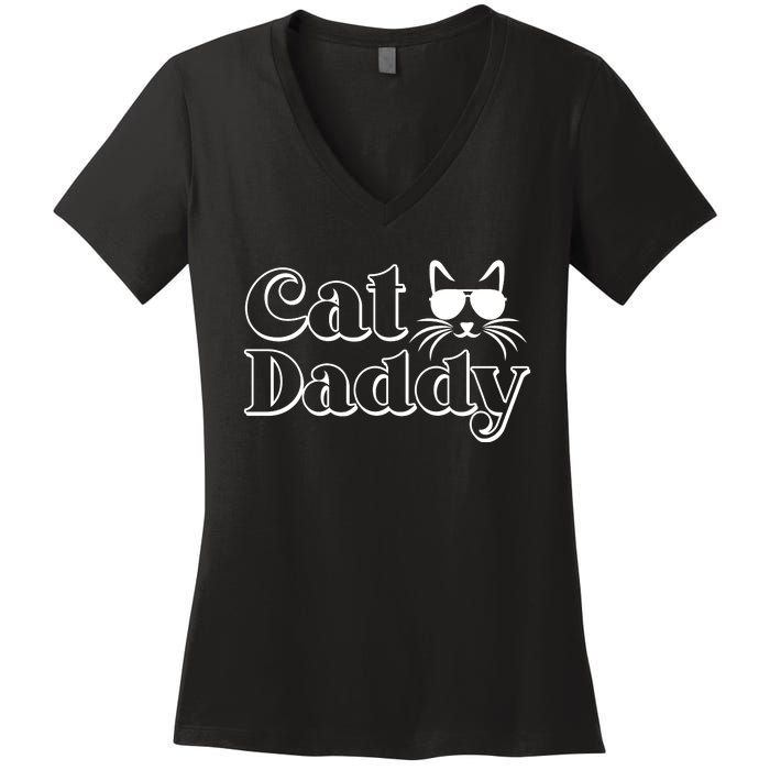 Cool Cat Daddy Women's V-Neck T-Shirt