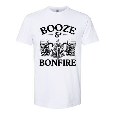 Camping Campfire Drunk Alcohol Beer Booze And Bonfire Gift Softstyle® CVC T-Shirt