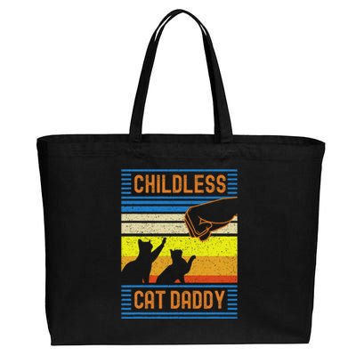 Childless Cat Daddy 2024 For President Matching Parents Cotton Canvas Jumbo Tote