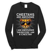 Cute Cheetah Design For Cat Animal Cheetah Lover Long Sleeve Shirt