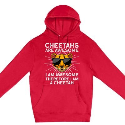 Cute Cheetah Design For Cat Animal Cheetah Lover Premium Pullover Hoodie