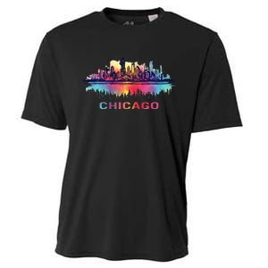 Chicago City Downtown Skyline Cooling Performance Crew T-Shirt