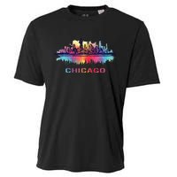 Chicago City Downtown Skyline Cooling Performance Crew T-Shirt