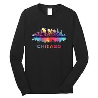 Chicago City Downtown Skyline Long Sleeve Shirt