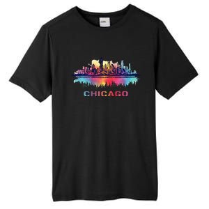 Chicago City Downtown Skyline Tall Fusion ChromaSoft Performance T-Shirt