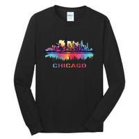 Chicago City Downtown Skyline Tall Long Sleeve T-Shirt