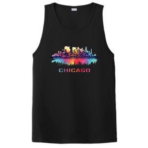 Chicago City Downtown Skyline PosiCharge Competitor Tank