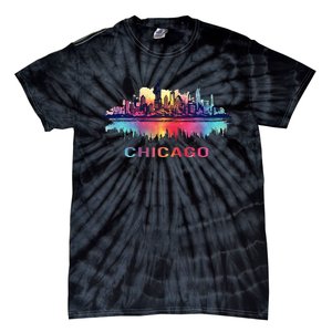 Chicago City Downtown Skyline Tie-Dye T-Shirt