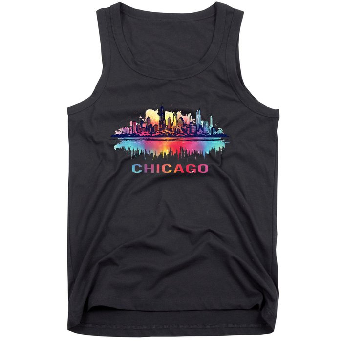 Chicago City Downtown Skyline Tank Top