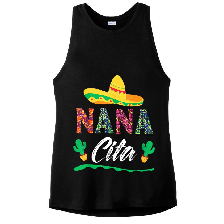 Cactus Cinco De Mayo Costume Mexican Nacho Average Nana Cita Ladies PosiCharge Tri-Blend Wicking Tank