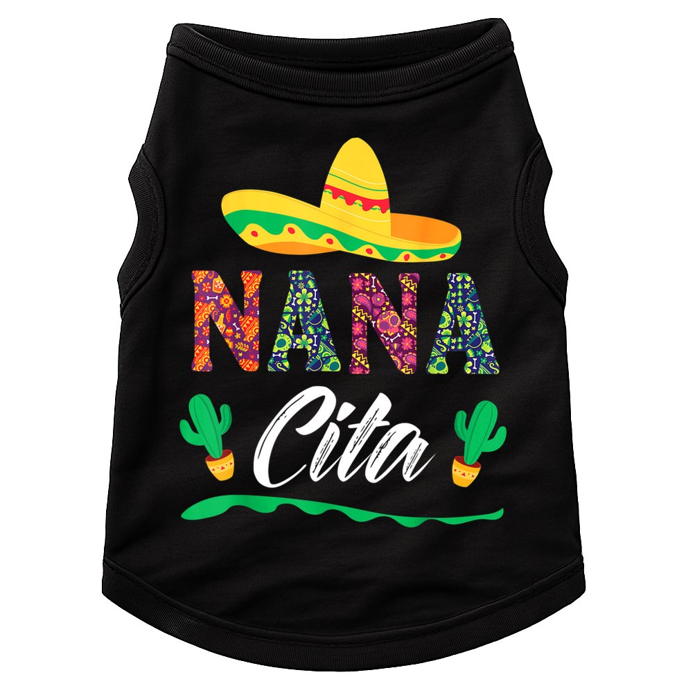 Cactus Cinco De Mayo Costume Mexican Nacho Average Nana Cita Doggie Tank