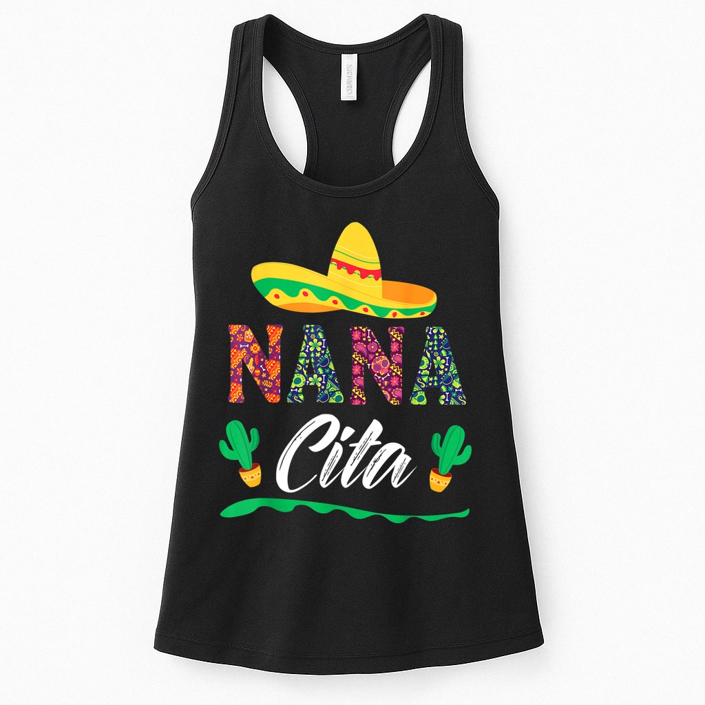 Cactus Cinco De Mayo Costume Mexican Nacho Average Nana Cita Womens Tank Top