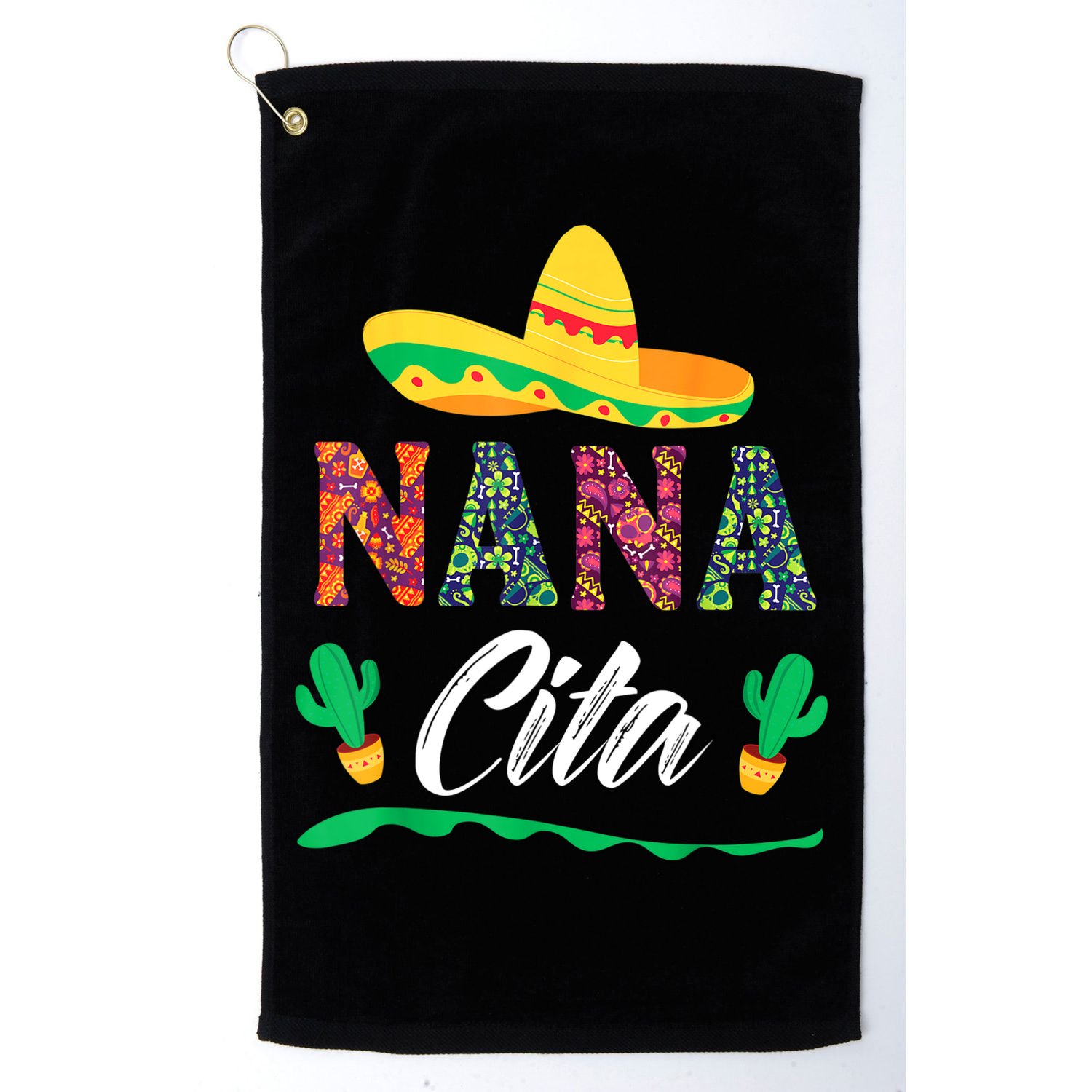 Cactus Cinco De Mayo Costume Mexican Nacho Average Nana Cita Golf Towel